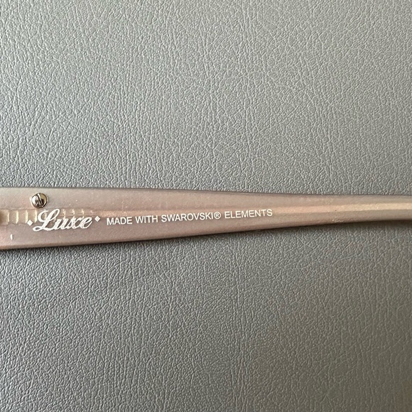 Luxe rose gold Frame Glasses with Swarovski Accents - Picture 4 of 10